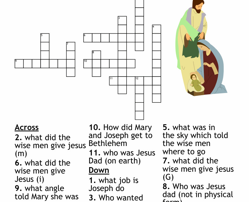 Christmas Bible Trivia Crossword WordMint