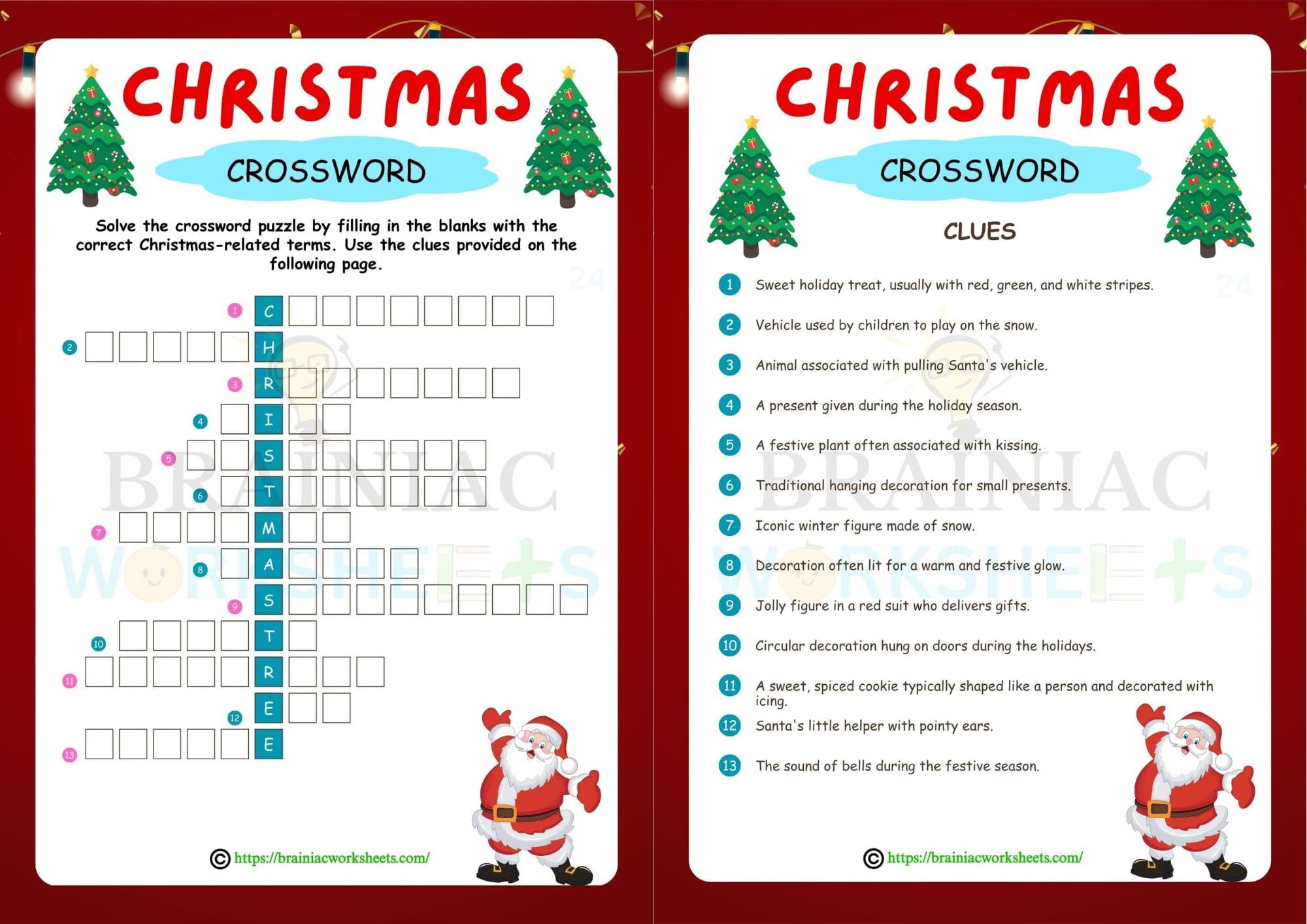 Christmas Crossword English Worksheet For Class 5 Brainiac Worksheets Christmas Crossword English Worksheet For Class 5 Brainiac Worksheets