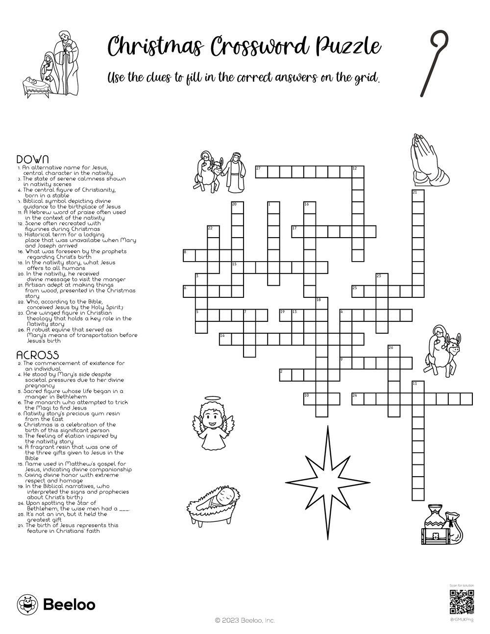 Christmas Crossword Puzzle Beeloo Printable Crafts And Activities For Kids Christmas Crossword Puzzle Beeloo Printable Crafts And Activities For Kids