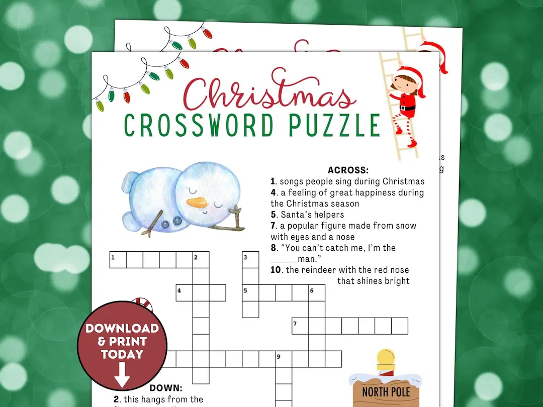 Christmas Crossword Puzzle Christmas Game For Kids Holiday Classroom Games Fun Christmas Game Christmas Party Game Holiday Fun Etsy Christmas Crossword Puzzle Christmas Game For Kids Holiday Classroom Games Fun Christmas Game Christmas Party Game Holiday Fun Etsy