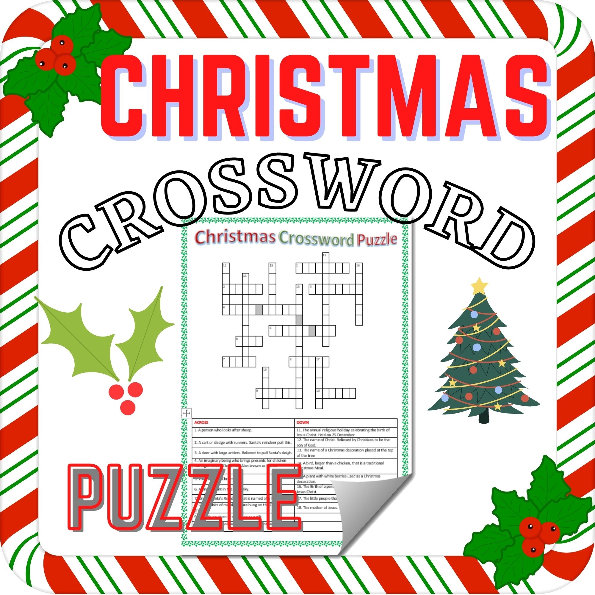 Christmas Crossword Puzzle Fun Activity Made By Teachers Christmas Crossword Puzzle Fun Activity Made By Teachers