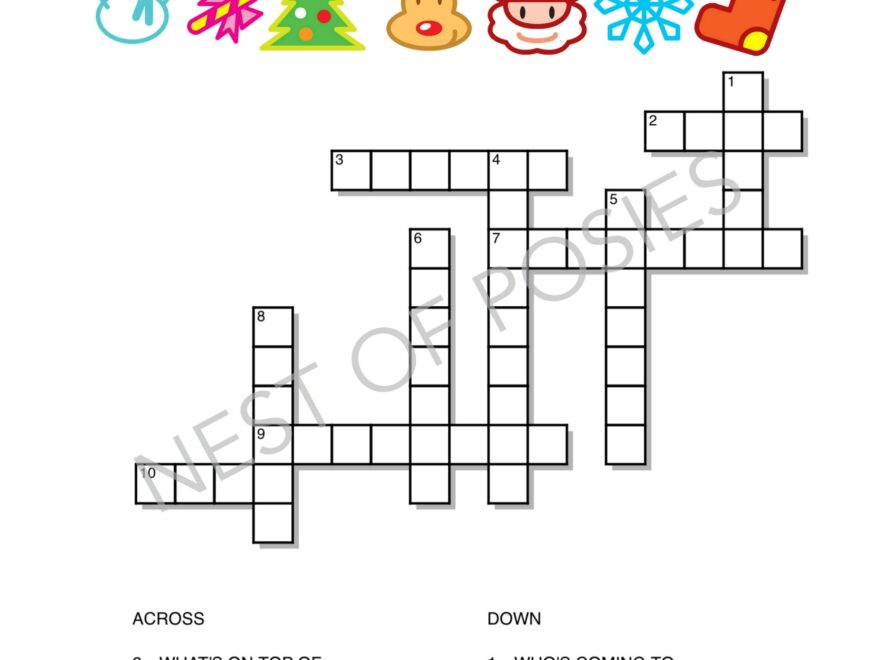 CHRISTMAS CROSSWORD PUZZLE LOGO Nest Of Posies