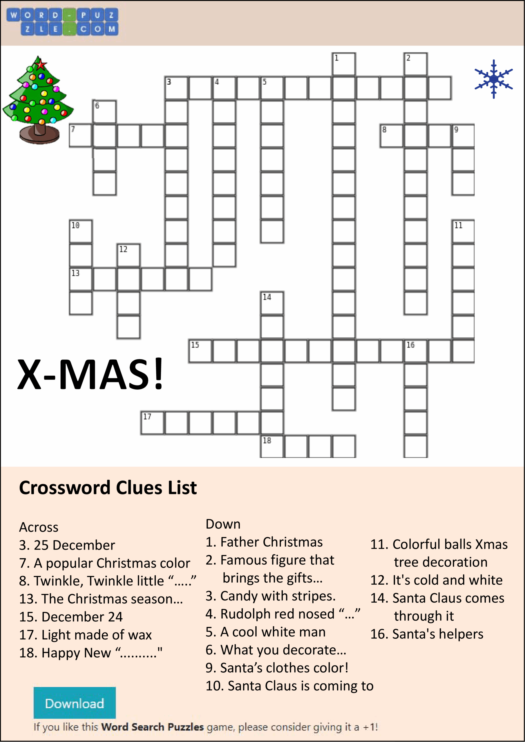 Christmas Crossword Templates At Allbusinesstemplates Christmas Crossword Templates At Allbusinesstemplates