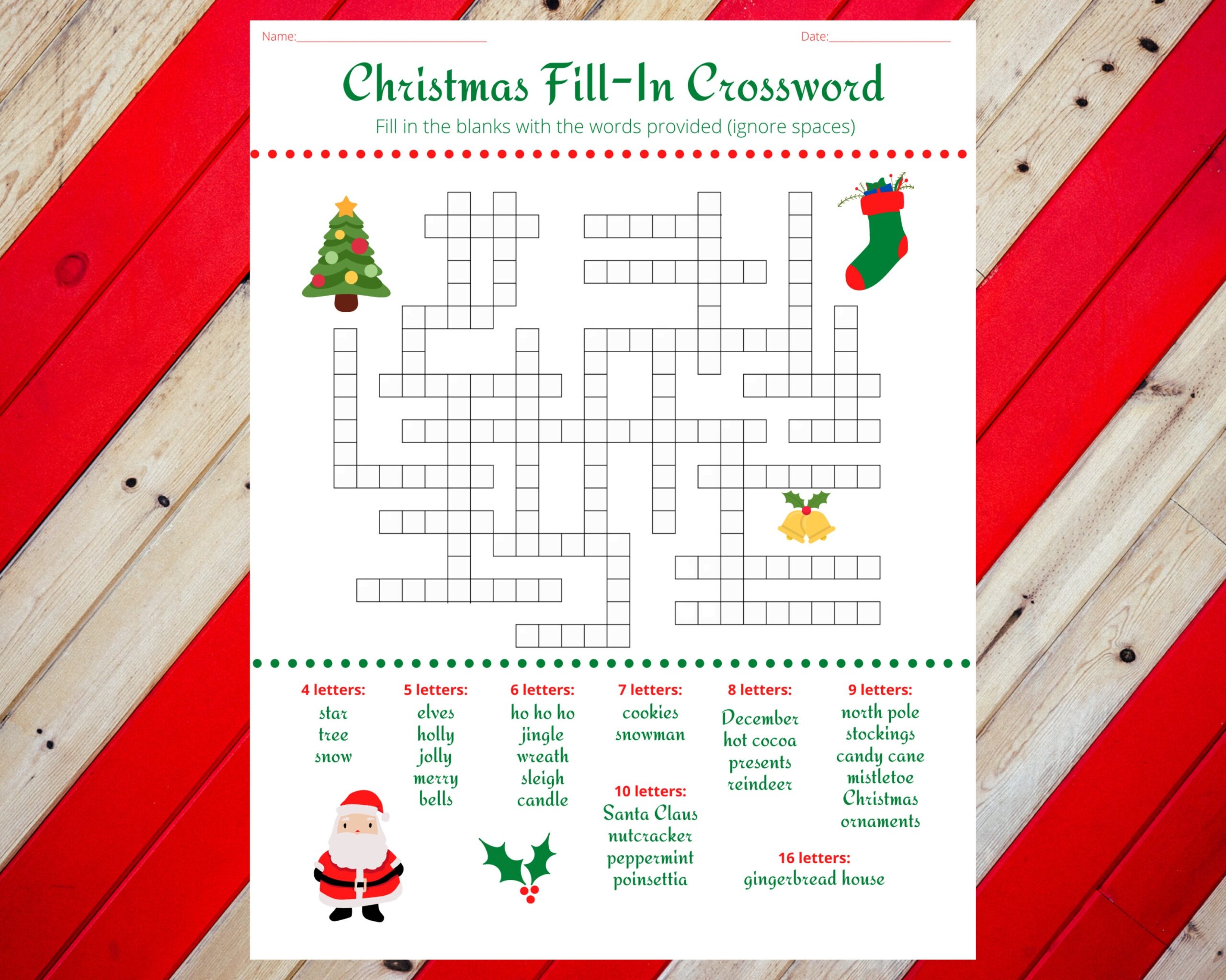 Christmas Holiday Fill In Crossword Puzzle Worksheet DIGITAL Worksheets Library Christmas Holiday Fill In Crossword Puzzle Worksheet DIGITAL Worksheets Library