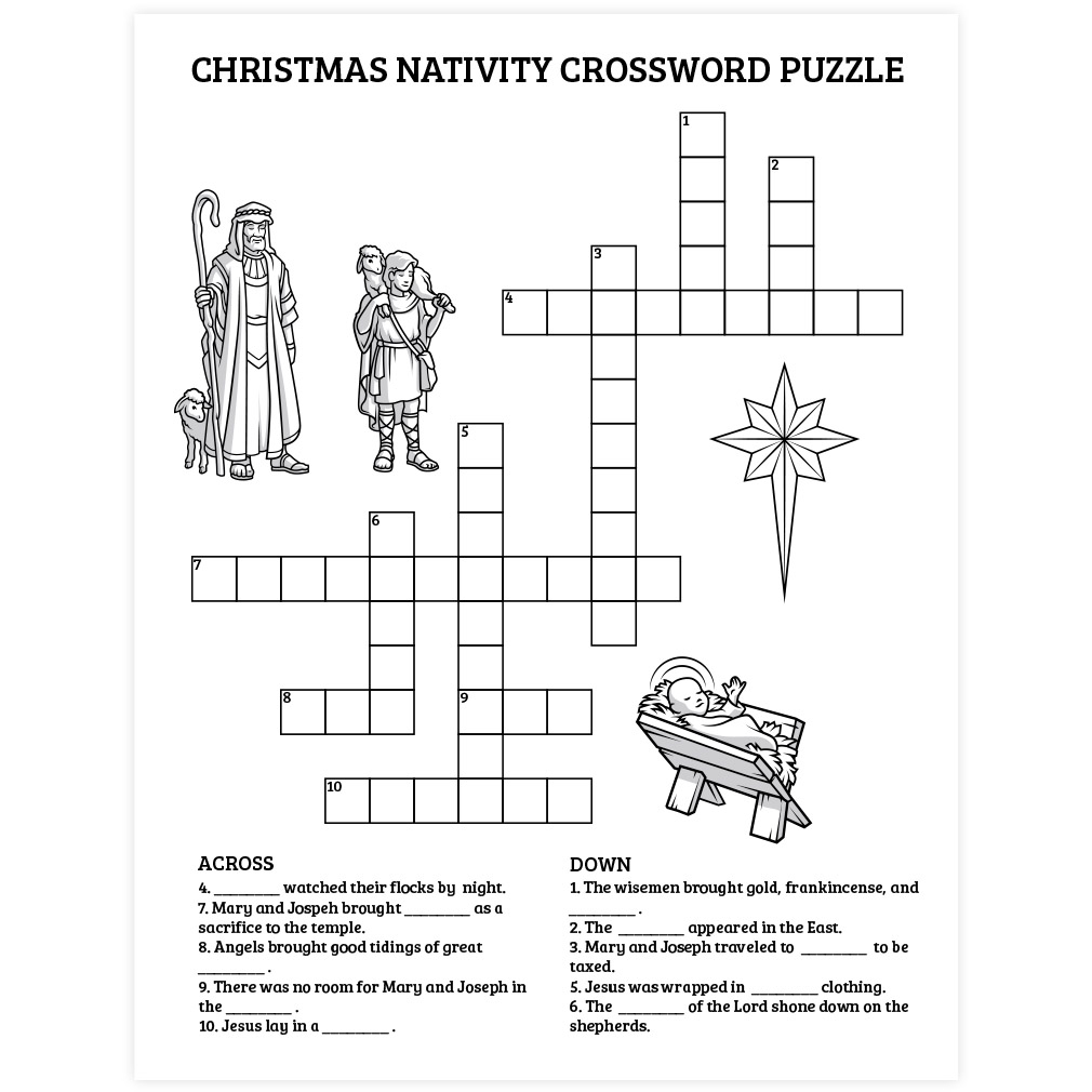 Christmas Nativity Crossword Puzzle Printable Worksheets Library Christmas Nativity Crossword Puzzle Printable Worksheets Library