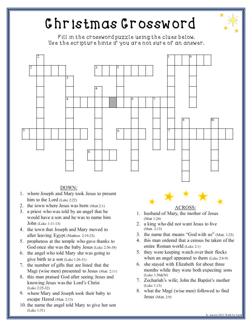 Christmas Word Search And Crossword The Birth Of Jesus Puzzle Made By Teachers Christmas Word Search And Crossword The Birth Of Jesus Puzzle Made By Teachers