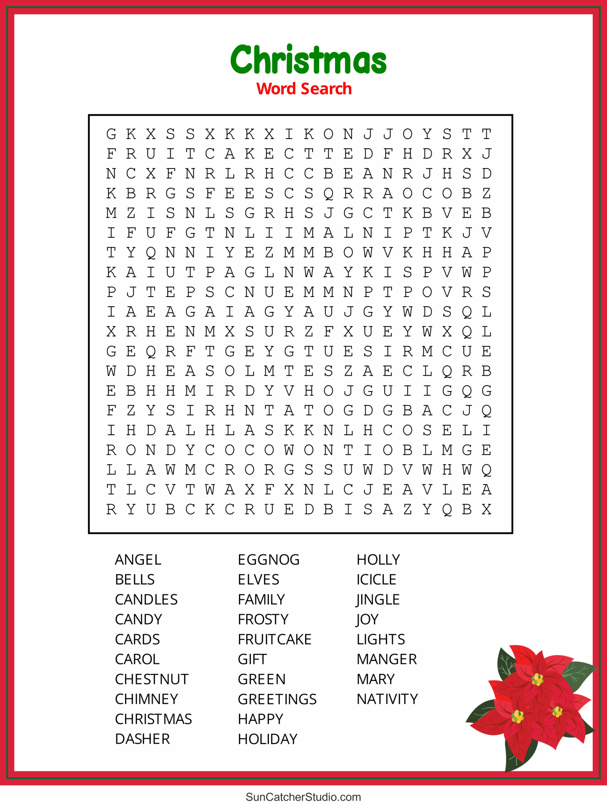 Christmas Word Search Free Printable PDF Puzzles Free Printables Monograms Design Tools Patterns DIY Projects Christmas Word Search Free Printable PDF Puzzles Free Printables Monograms Design Tools Patterns DIY Projects