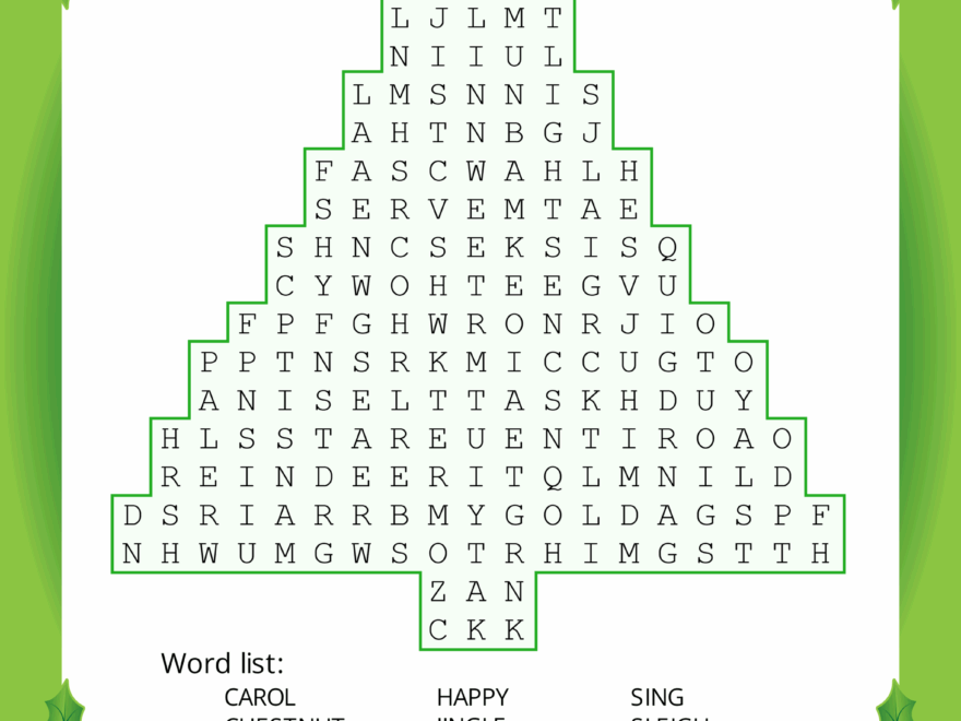 Christmas Word Search Free Printable PDF Puzzles Free Printables Monograms Design Tools Patterns DIY Projects