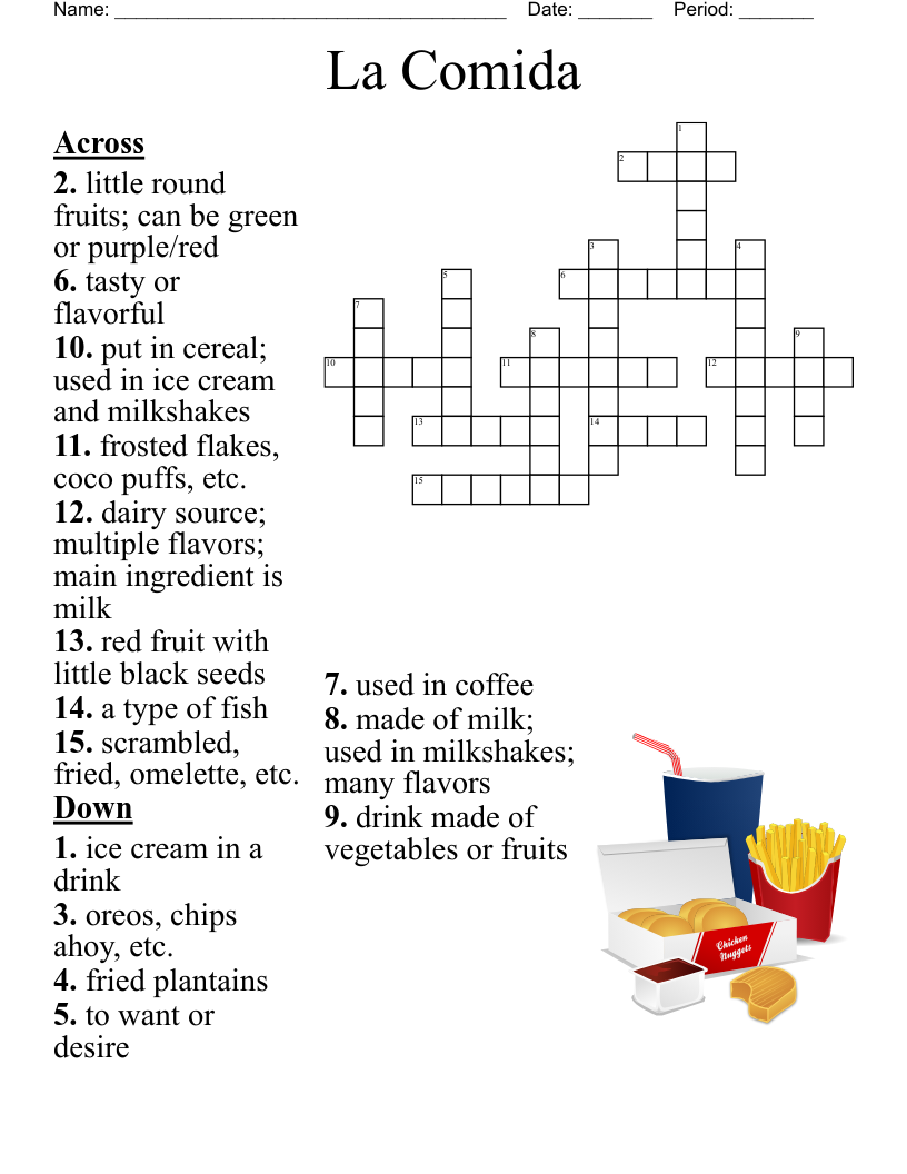 Coffee Crossword WordMint Coffee Crossword WordMint