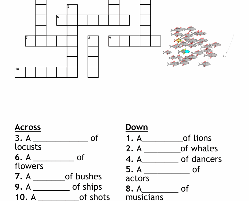 Collective Nouns Crossword WordMint