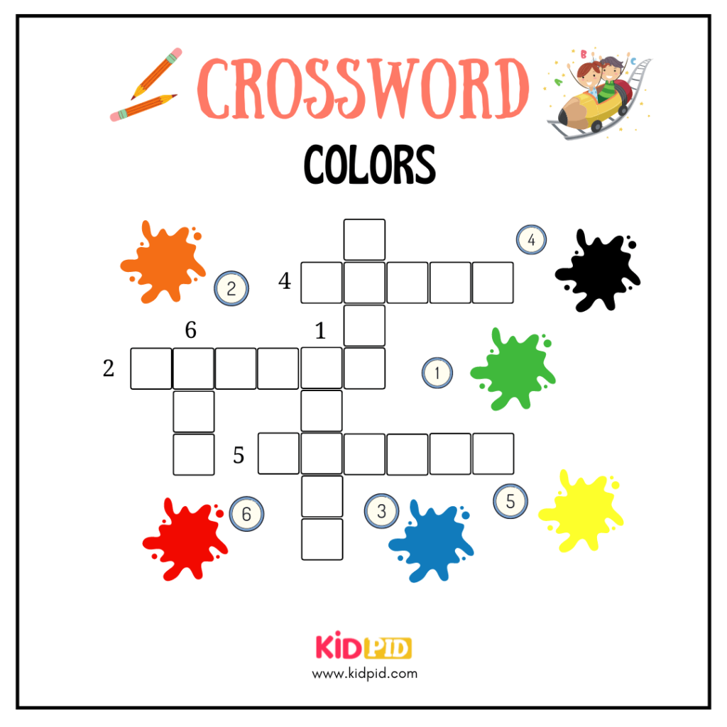 Colors Crosswords Worksheet For Grade 3 Kidpid Colors Crosswords Worksheet For Grade 3 Kidpid