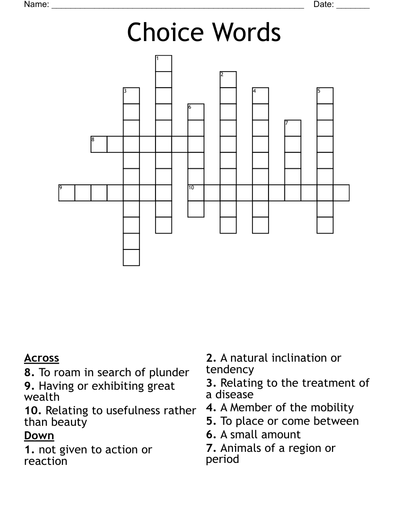 CRISS CROSS PUZZLE Crossword WordMint