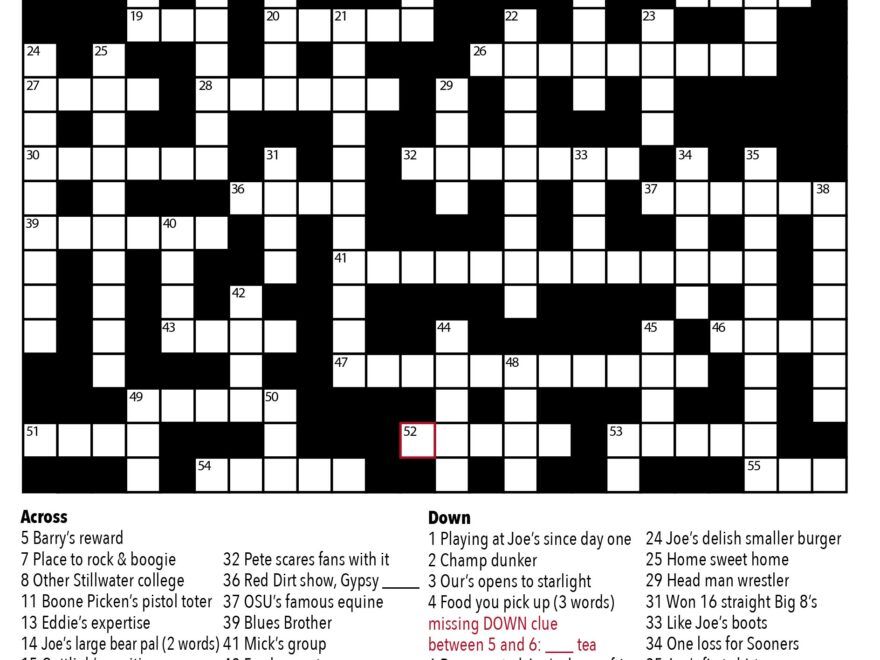 Crossword Eskimo Joe s