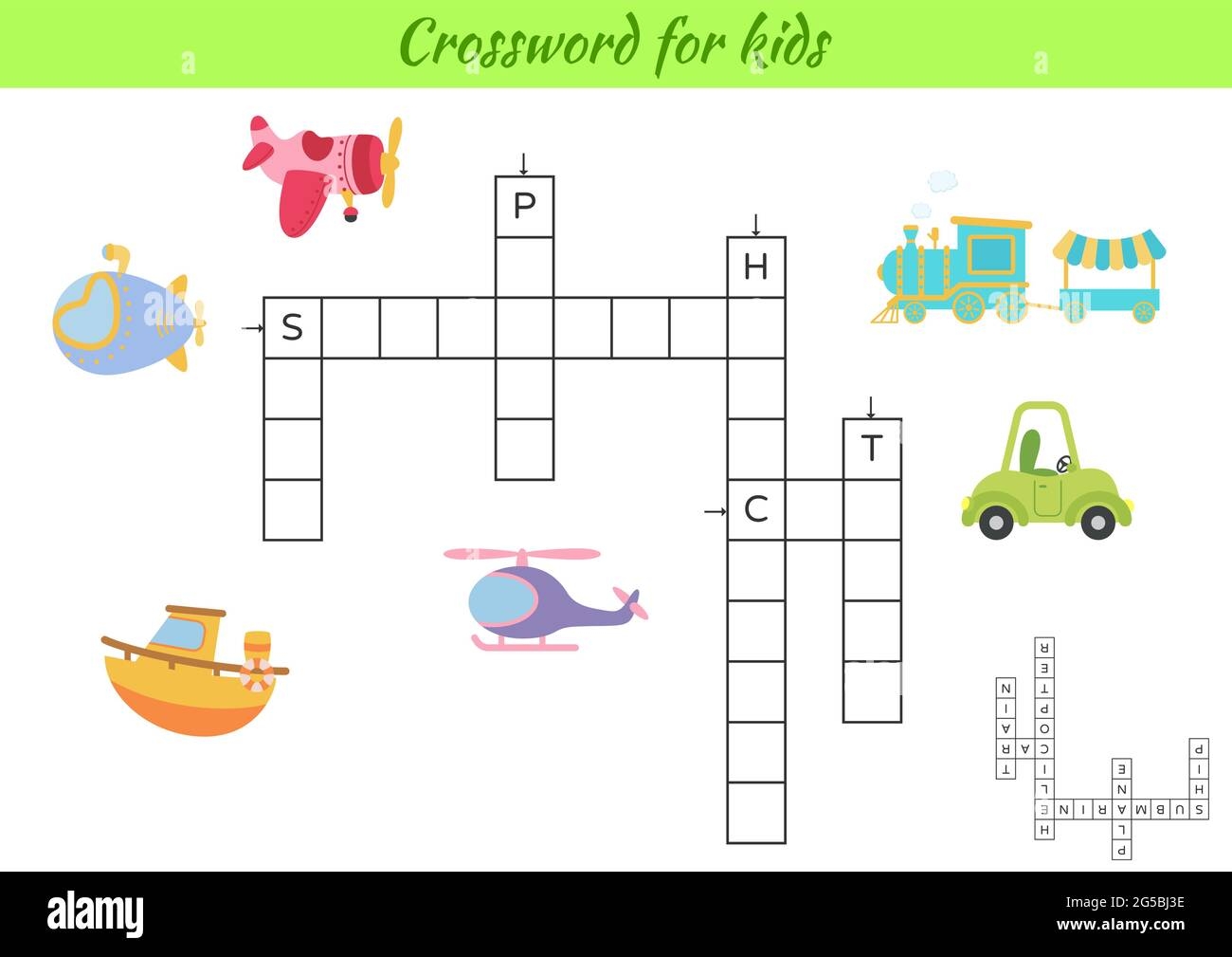 Crossword For Kids With Pictures Of Transport Educational Game For Study English Language And Words Children Activity Printable Worksheet Includes Stock Vector Image Art Alamy Crossword For Kids With Pictures Of Transport Educational Game For Study English Language And Words Children Activity Printable Worksheet Includes Stock Vector Image Art Alamy