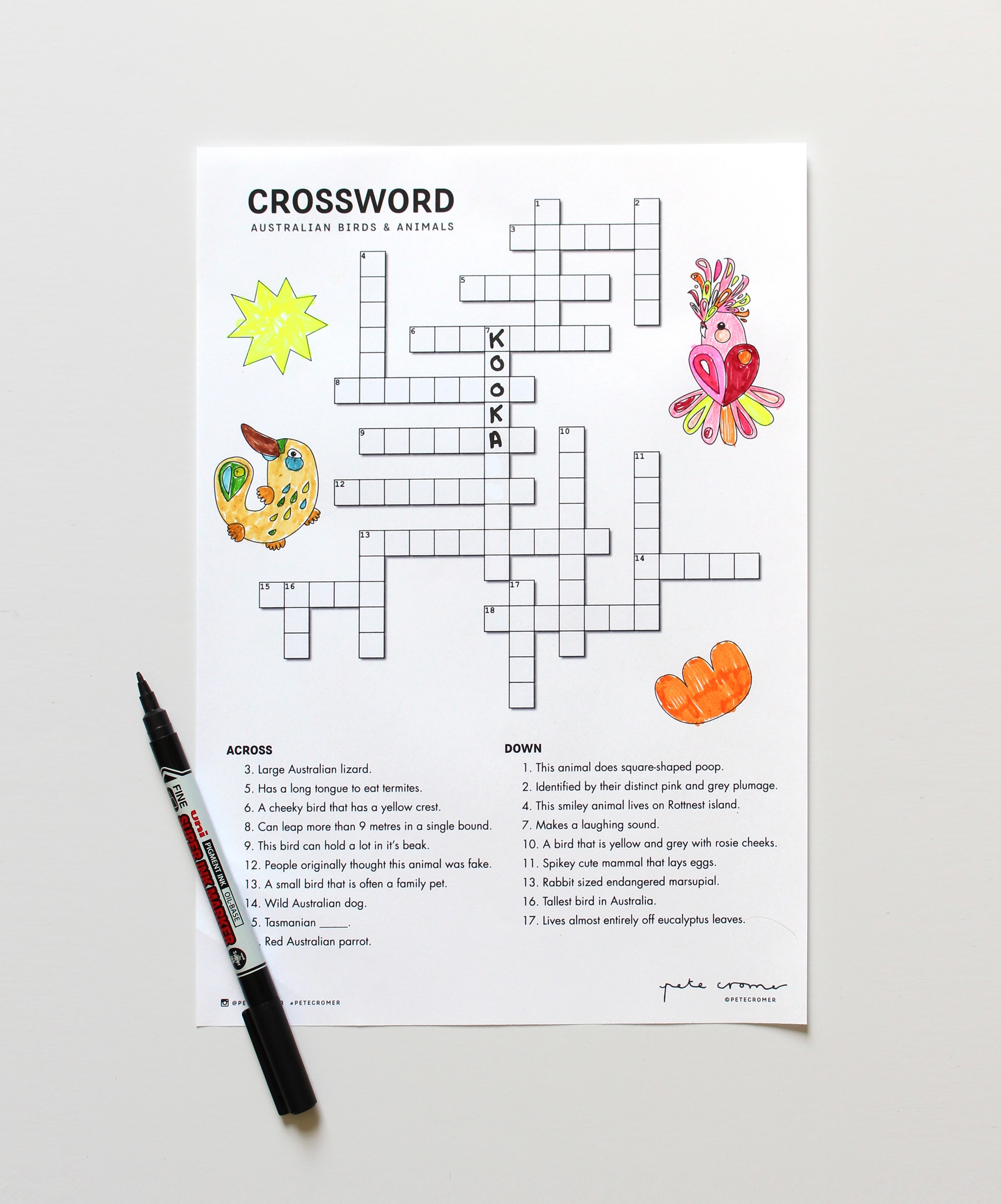 Animal Crosswords Printable Animal Crosswords Printable