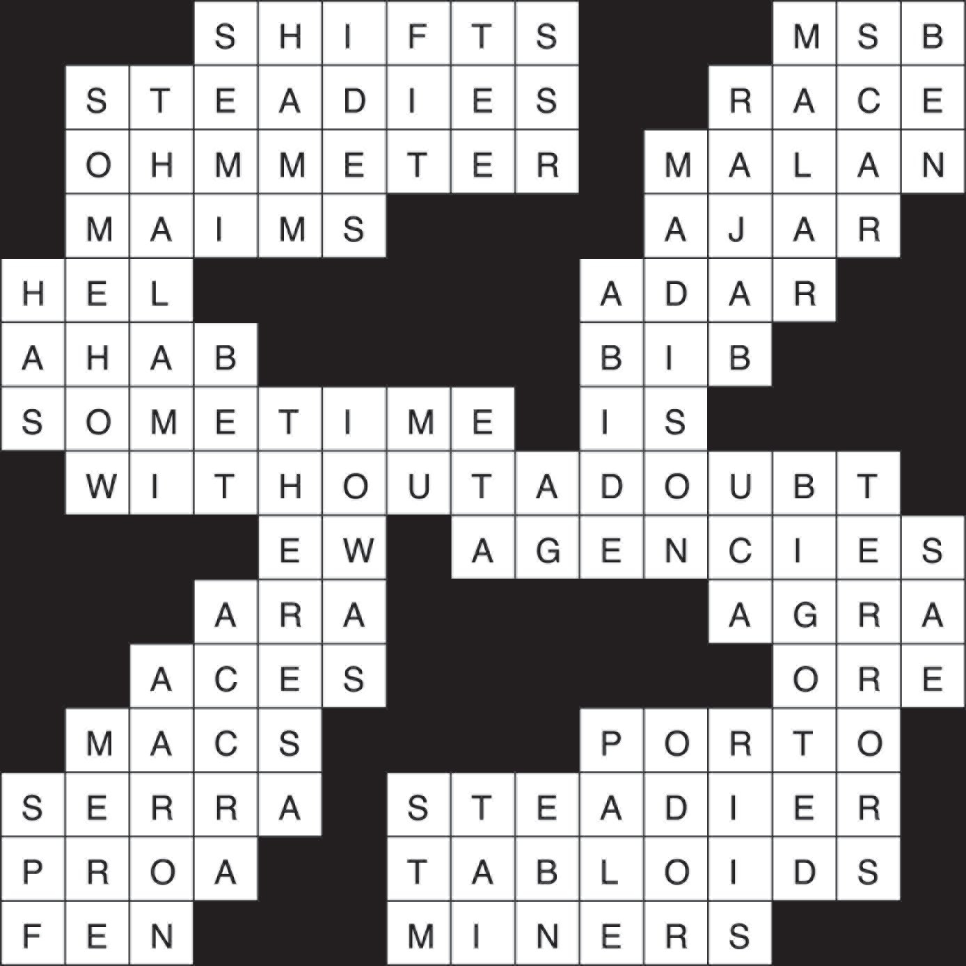 Crossword Puzzle Answers April 8 14 2021 The Northern Light