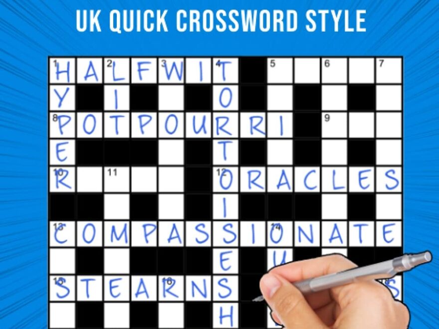 Crossword Puzzle Book For Adults UK Quick Crossword Style 90 Puzzles Publishing Puzzle King 9798533052207 Amazon Books