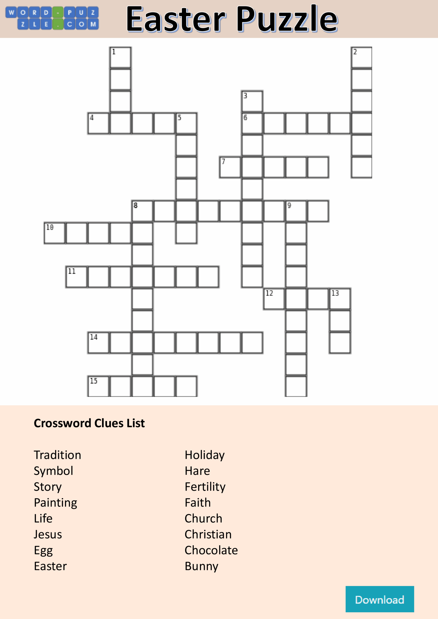 Crossword Puzzle Easter Templates At Allbusinesstemplates Crossword Puzzle Easter Templates At Allbusinesstemplates