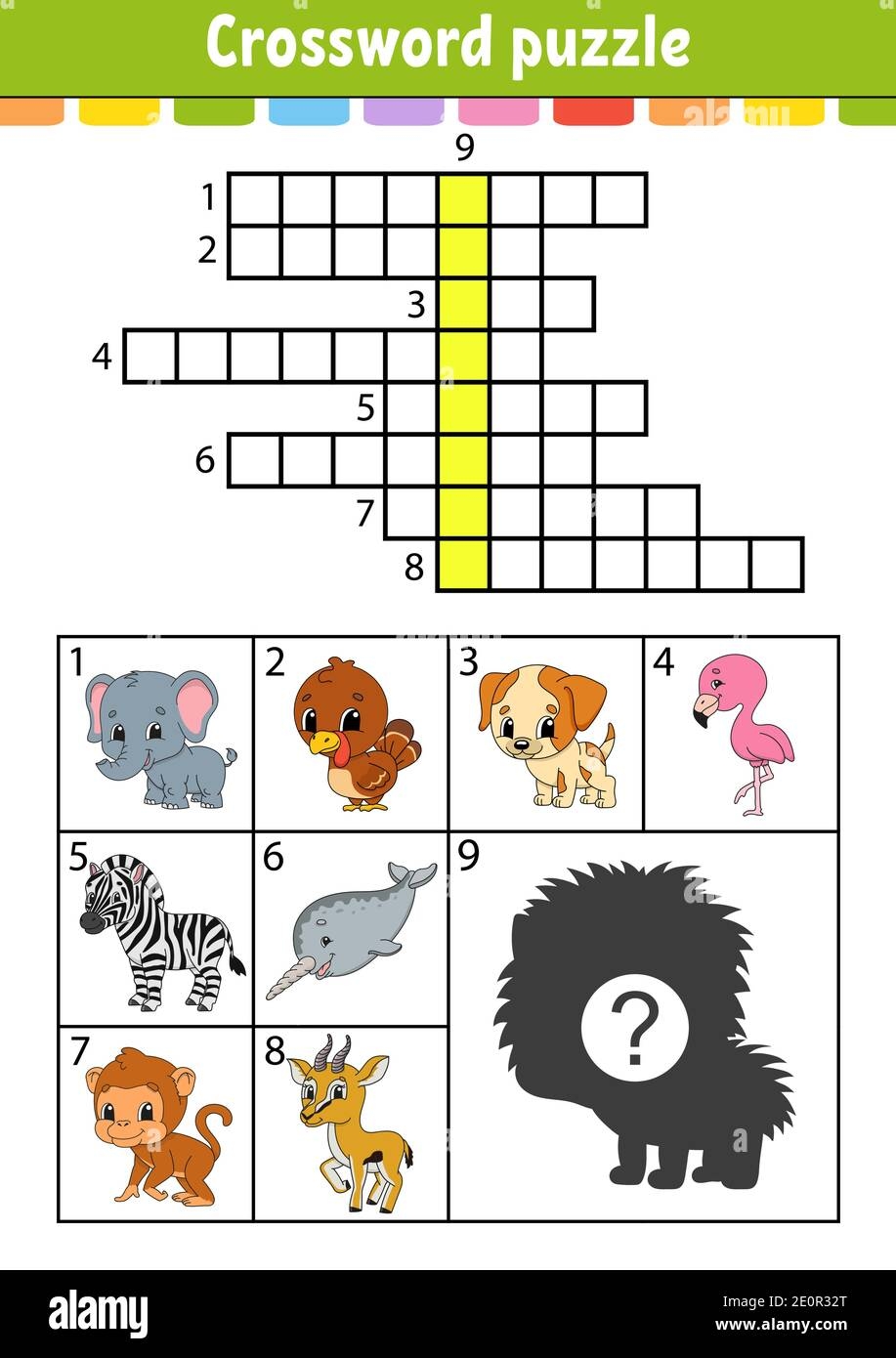 Crossword Puzzle Education Developing Worksheet Activity Page For Study English With Color Pictures Game For Children Isolated Vector Illustratio Stock Vector Image Art Alamy Crossword Puzzle Education Developing Worksheet Activity Page For Study English With Color Pictures Game For Children Isolated Vector Illustratio Stock Vector Image Art Alamy