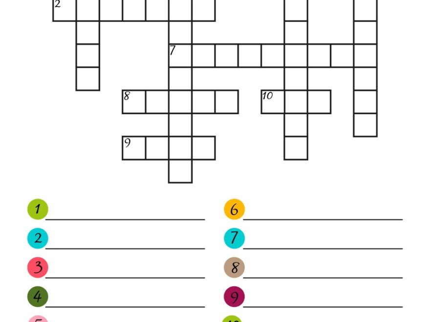 Crossword Puzzle Template Royalty Free Vector Image