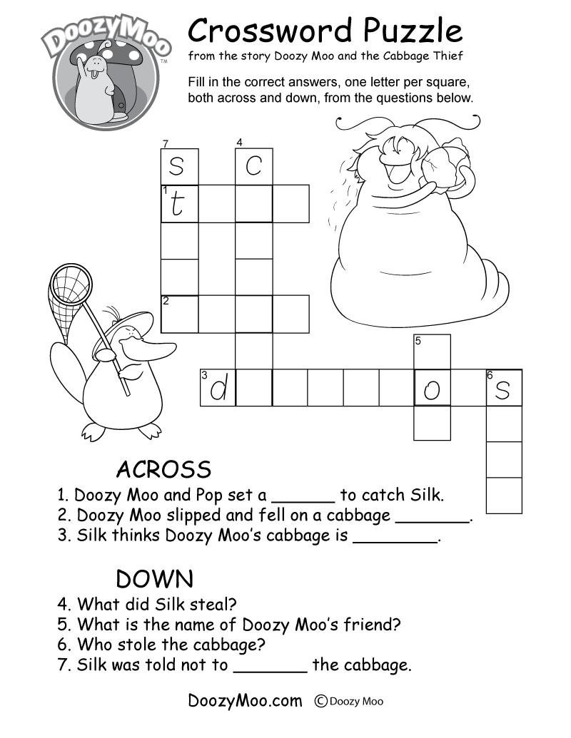 Crossword Puzzle Worksheet Free Printable Worksheets Library