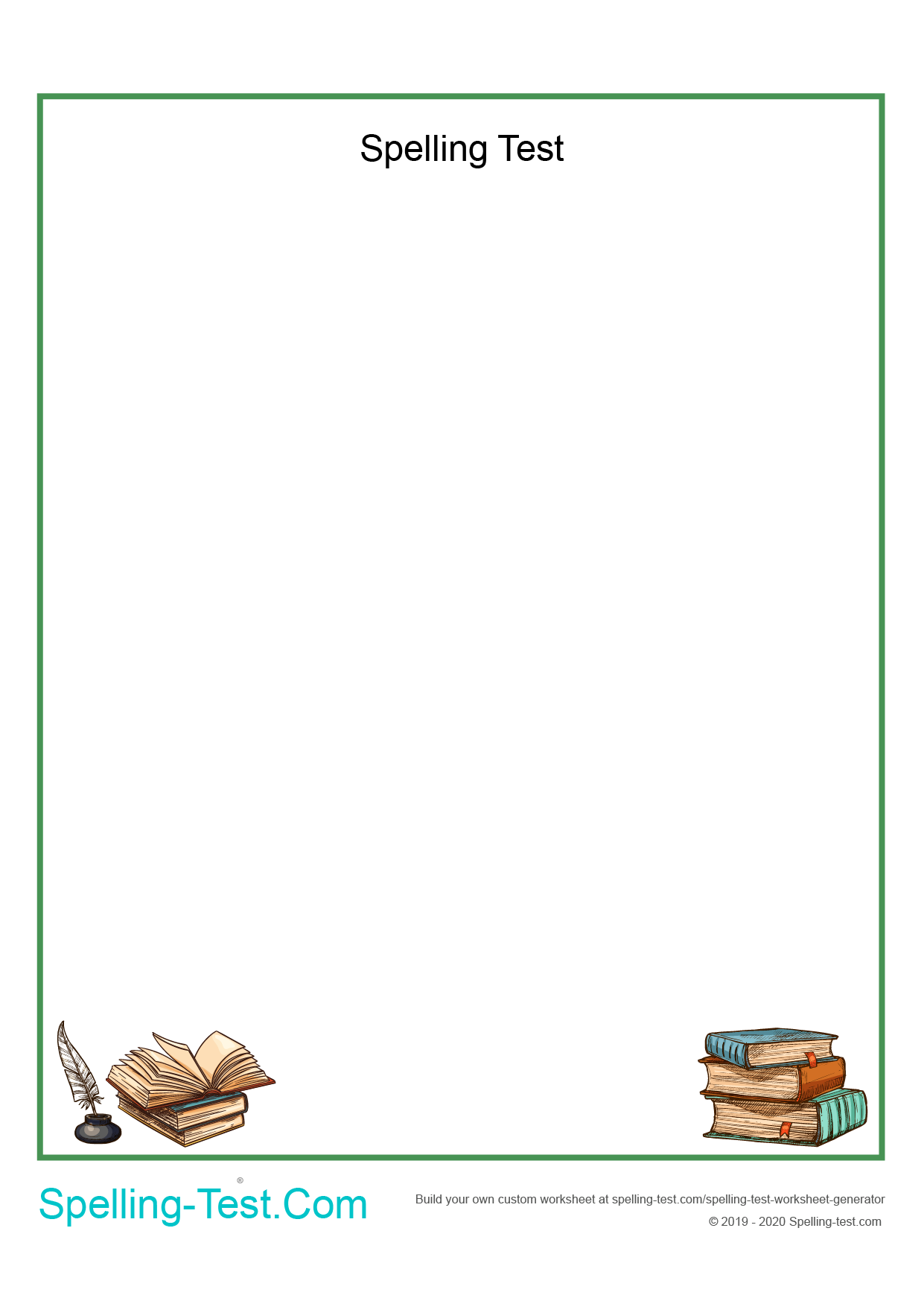 Crossword Puzzle Worksheet Generator Maker Free Printable Spelling test