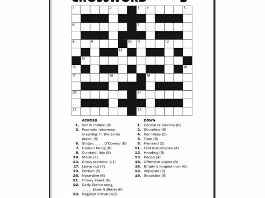 Crossword Puzzles A4 Large Print Puzzle Books Trivia Fun Adults Children Brain EBay