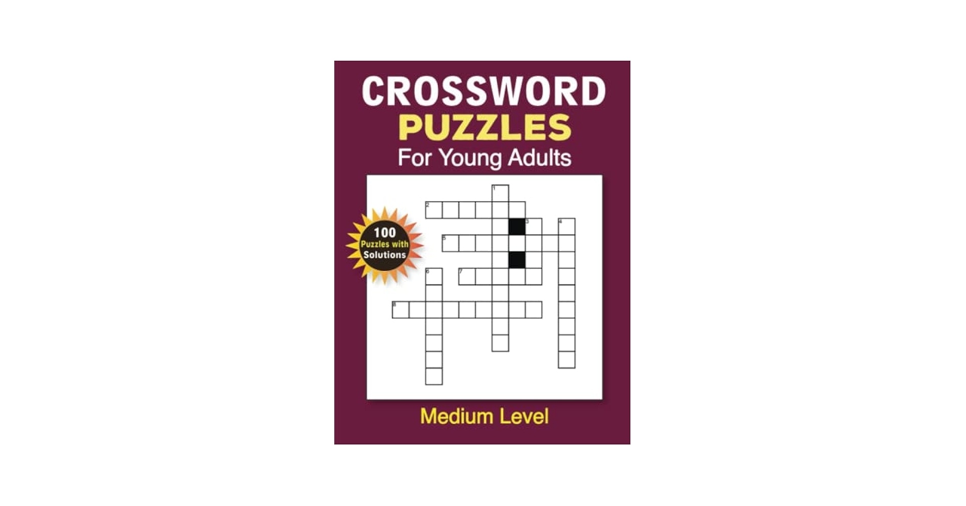 Crossword Puzzles Book For Young Adults Or Teenagers 100 Puzzles With Solutions Medium Level Up To 8 Clues AK Eis 9798391609377 Amazon Books