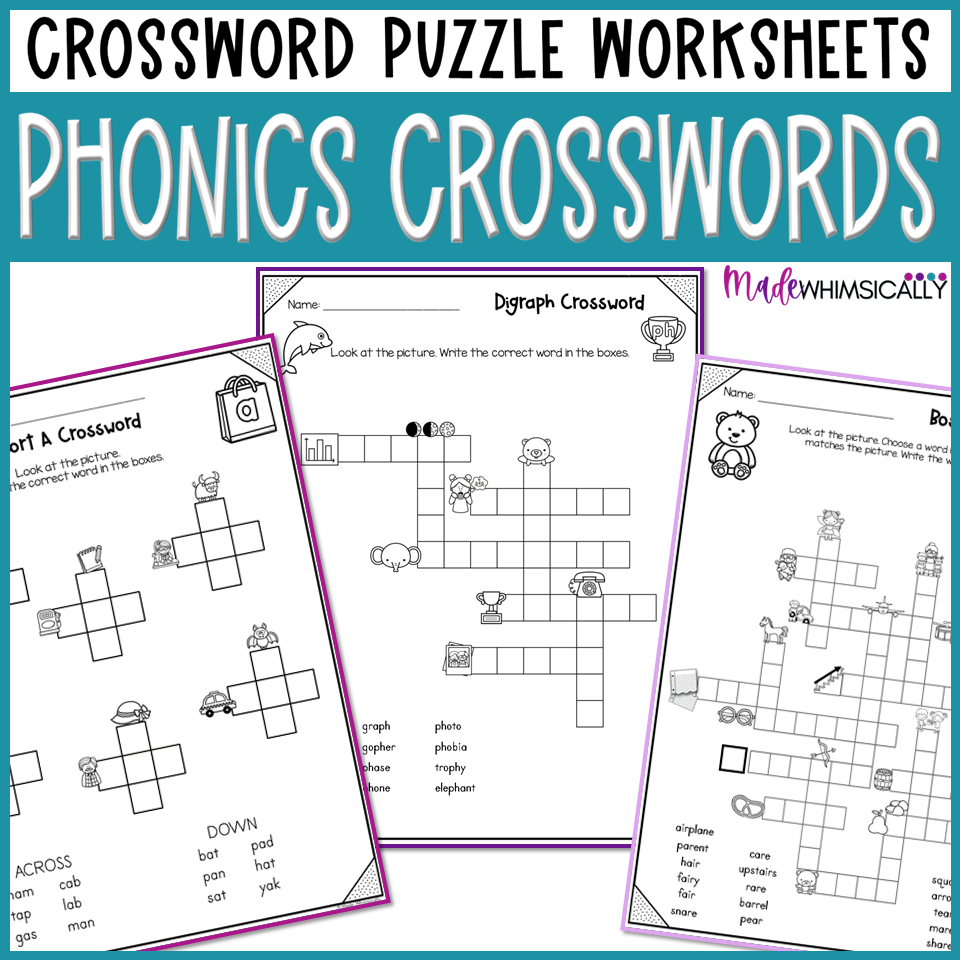 Crossword Puzzles Diphthongs Long Vowels R Vowels Digraphs Blends Made By Teachers