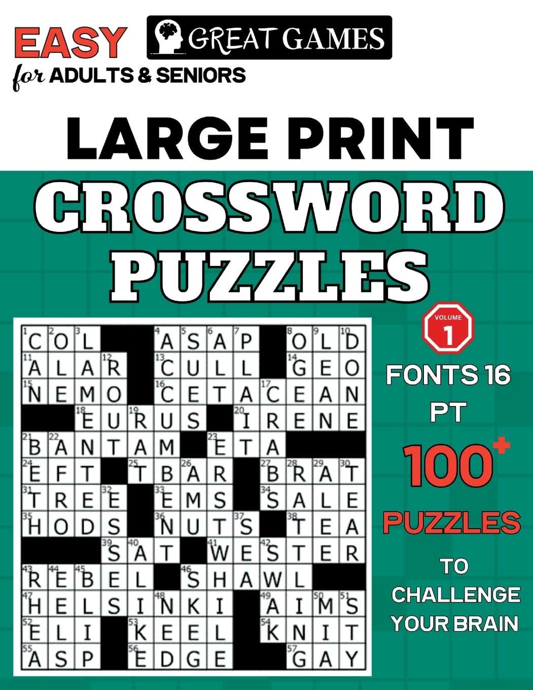 Crossword Puzzles For Adults Large Print Easy to Read Puzzles For Adults And Seniors With Easy Level That Entertain And Challenge Your Brain Steiner Will 9798888624876 Amazon Books Crossword Puzzles For Adults Large Print Easy to Read Puzzles For Adults And Seniors With Easy Level That Entertain And Challenge Your Brain Steiner Will 9798888624876 Amazon Books