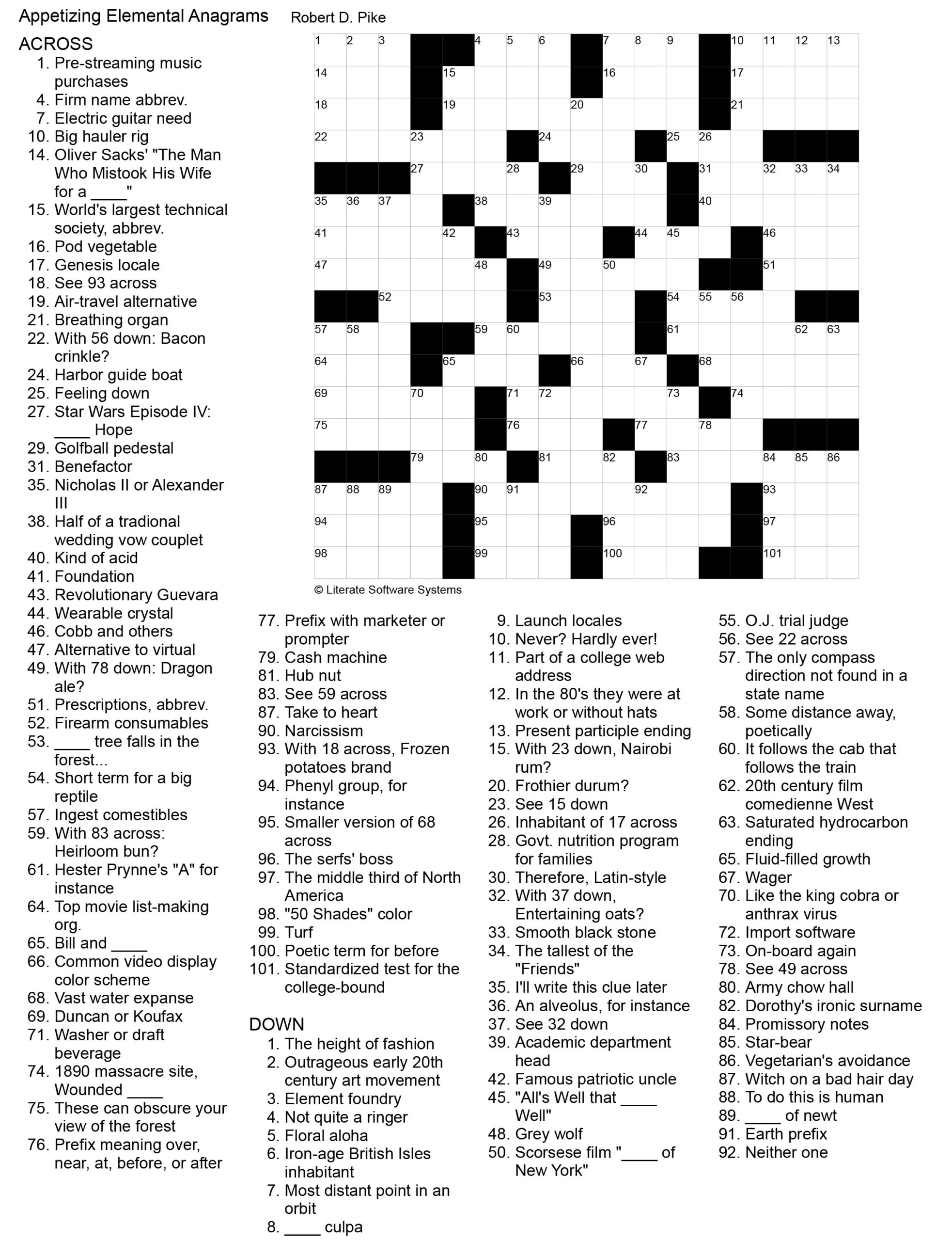 Crossword Puzzles Robert D Pike Crossword Puzzles Robert D Pike