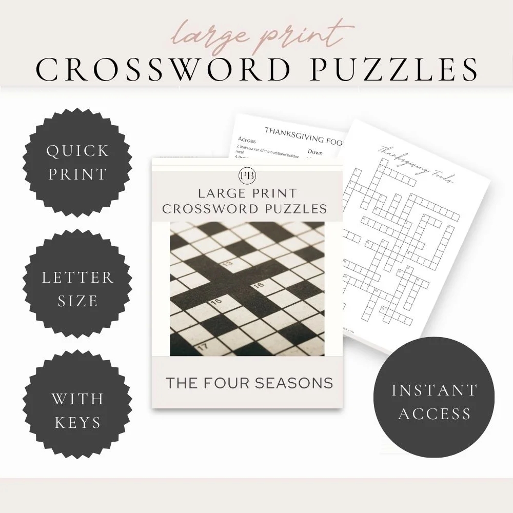 Crossword Puzzles The Four Seasons Puzzle Bliss Crossword Puzzles The Four Seasons Puzzle Bliss