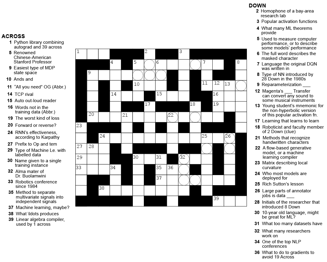 Crossword Printable With Answers Crossword Printable With Answers