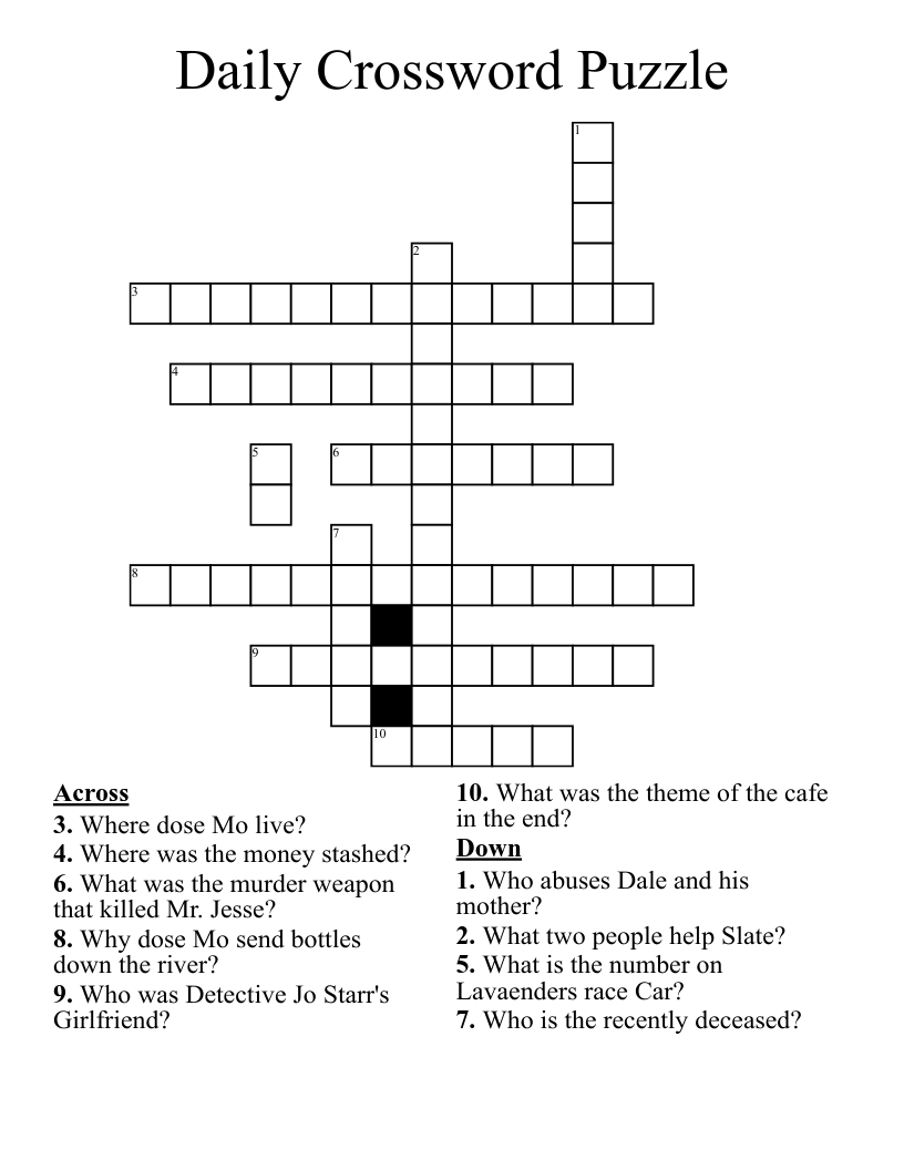 Daily Crossword Puzzle WordMint Daily Crossword Puzzle WordMint
