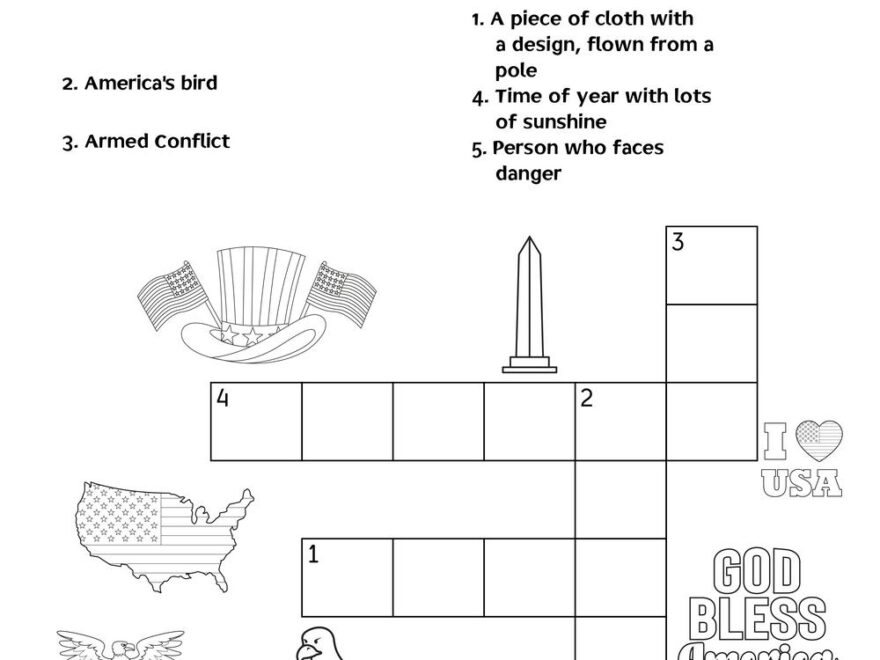 Decoration Day Crossword Puzzle Beeloo Printable Crafts And Activities For Kids