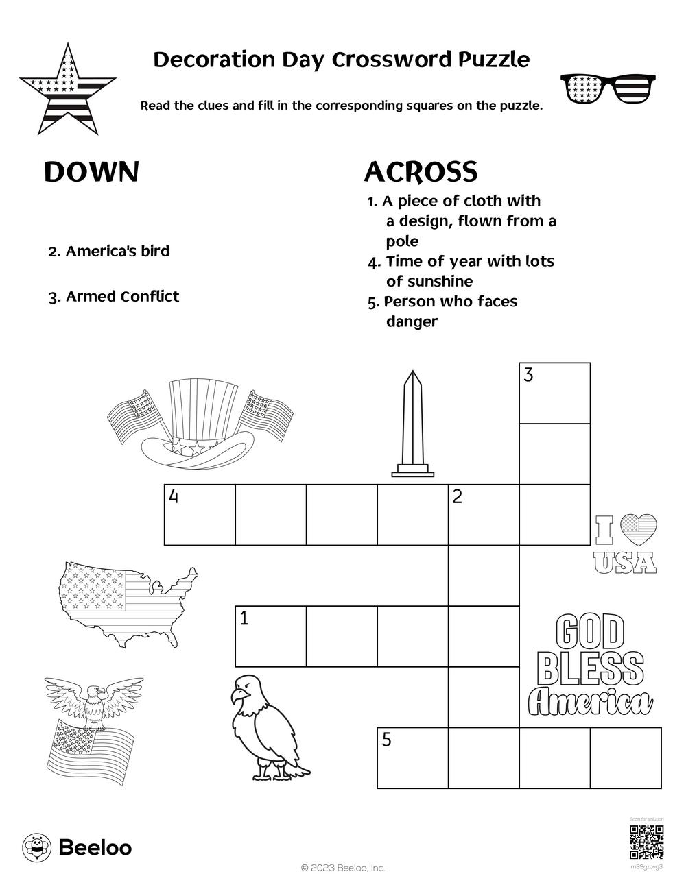 Decoration Day Crossword Puzzle Beeloo Printable Crafts And Activities For Kids Decoration Day Crossword Puzzle Beeloo Printable Crafts And Activities For Kids