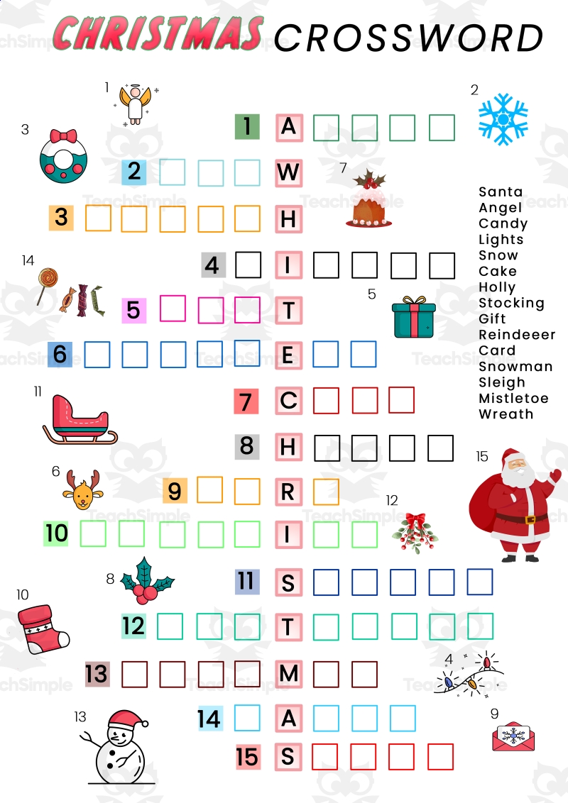 Differentiated Christmas Crossword For ESL Learners By Teach Simple Differentiated Christmas Crossword For ESL Learners By Teach Simple