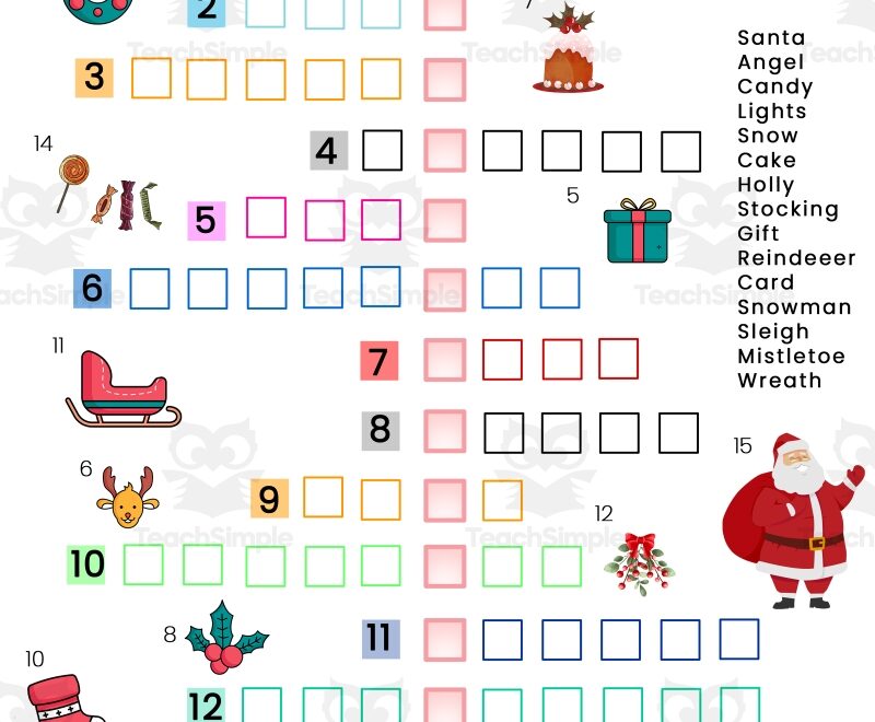 Differentiated Christmas Crossword For ESL Learners By Teach Simple