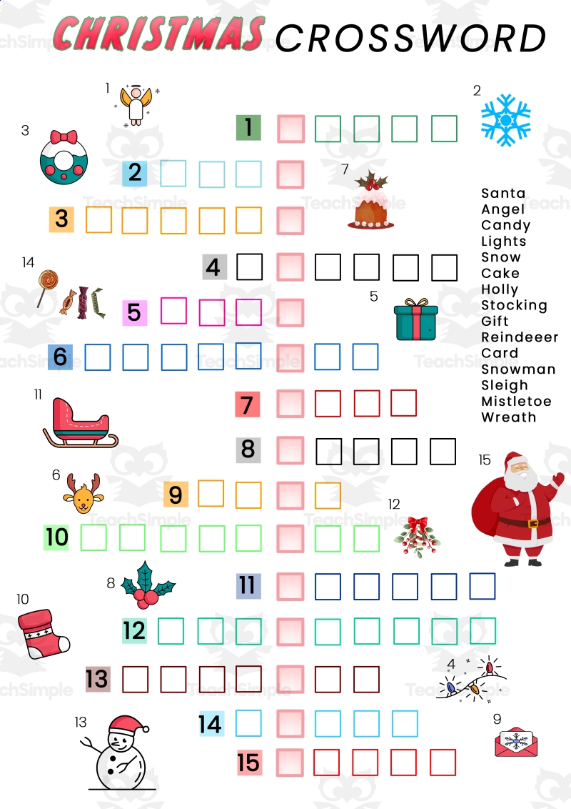 Differentiated Christmas Crossword For ESL Learners By Teach Simple Differentiated Christmas Crossword For ESL Learners By Teach Simple
