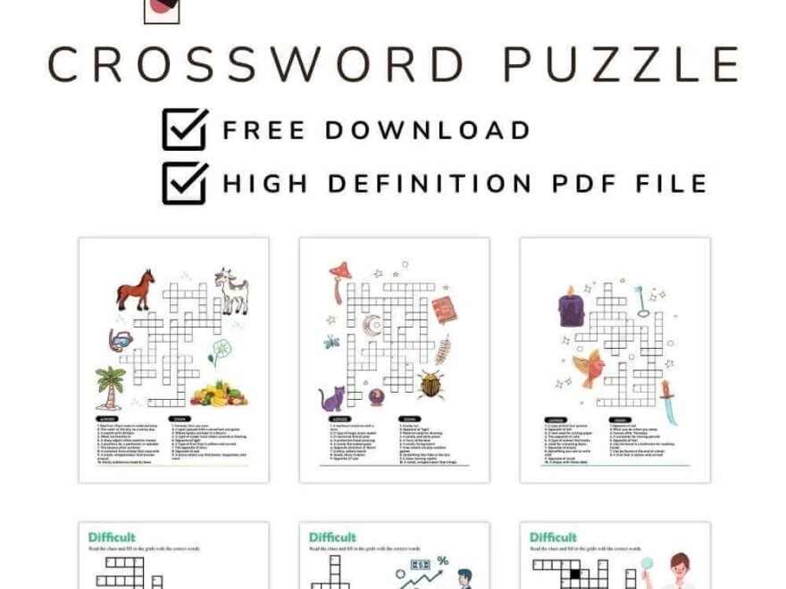 Difficult Printable Crosswords Free Challenging Fun