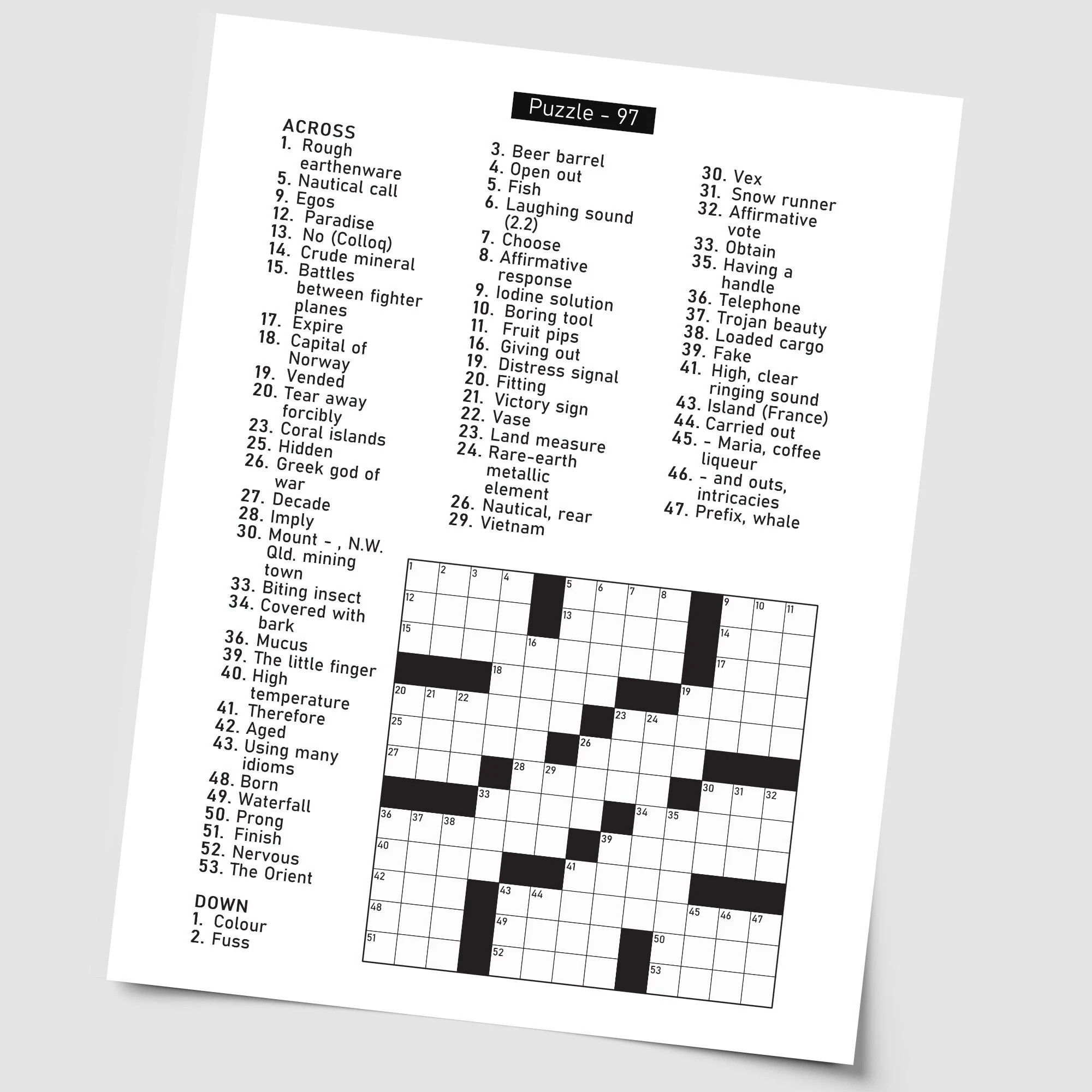 Digital Download 102 Printable Crossword Puzzles For Adults Fun Activities Book For Seniors Large Print Easy To Read Games With Solutions Etsy Digital Download 102 Printable Crossword Puzzles For Adults Fun Activities Book For Seniors Large Print Easy To Read Games With Solutions Etsy