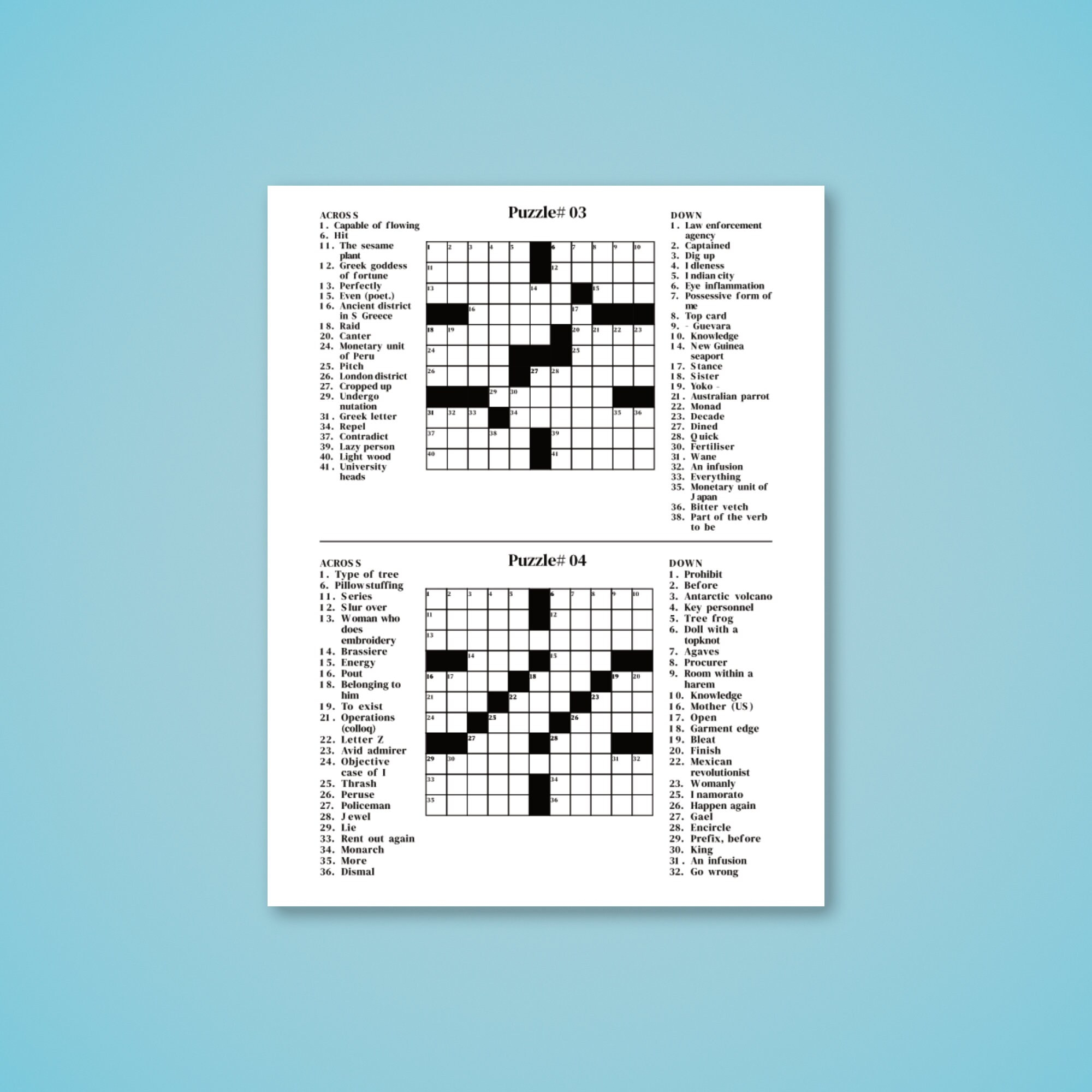 Crossword Puzzles High School Printable Crossword Puzzles High School Printable