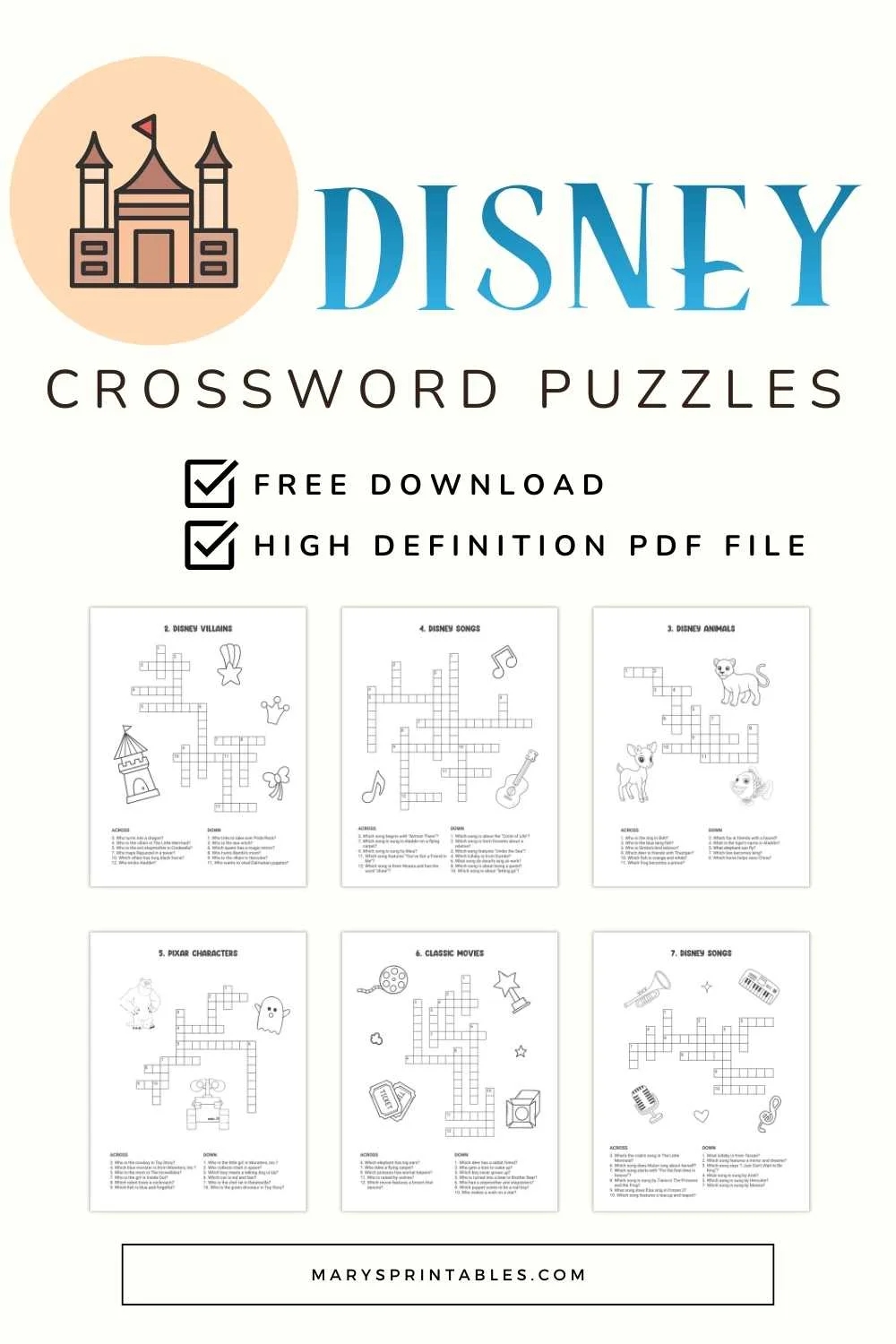 Disney Crossword Puzzles Printable Free Fun Educational Disney Crossword Puzzles Printable Free Fun Educational