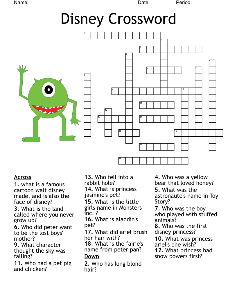 3rd Grade Crossword Puzzle Online Printable 3rd Grade Crossword Puzzle Online Printable