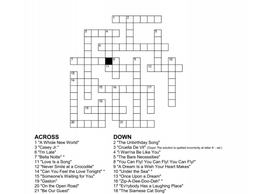 Disney Films 179KB 1 Crossword Newsword