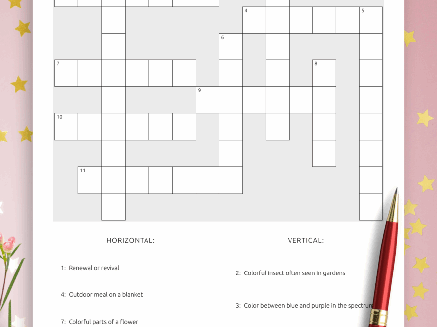 Download Printable May Crossword Puzzle PDF Spring Into Puzzles