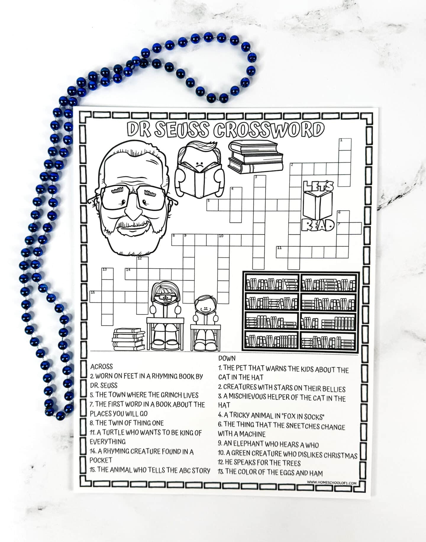 Dr Seuss Crossword Puzzle Free Printable  Dr Seuss Crossword Puzzle Free Printable