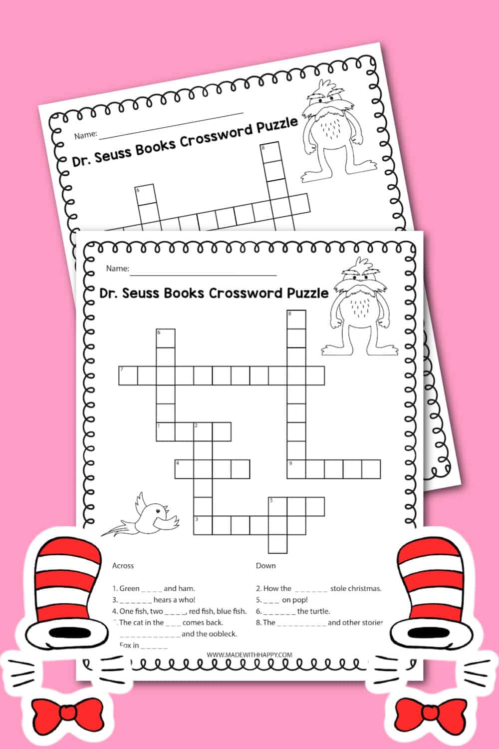 Dr Seuss Puzzles Printable Crossword Dr Seuss Puzzles Printable Crossword
