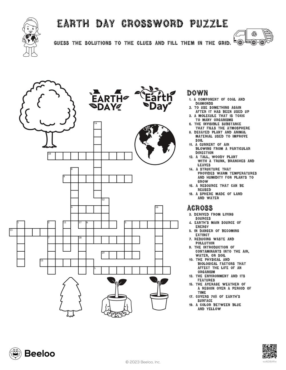Crossword Puzzle For Humidity Printable
