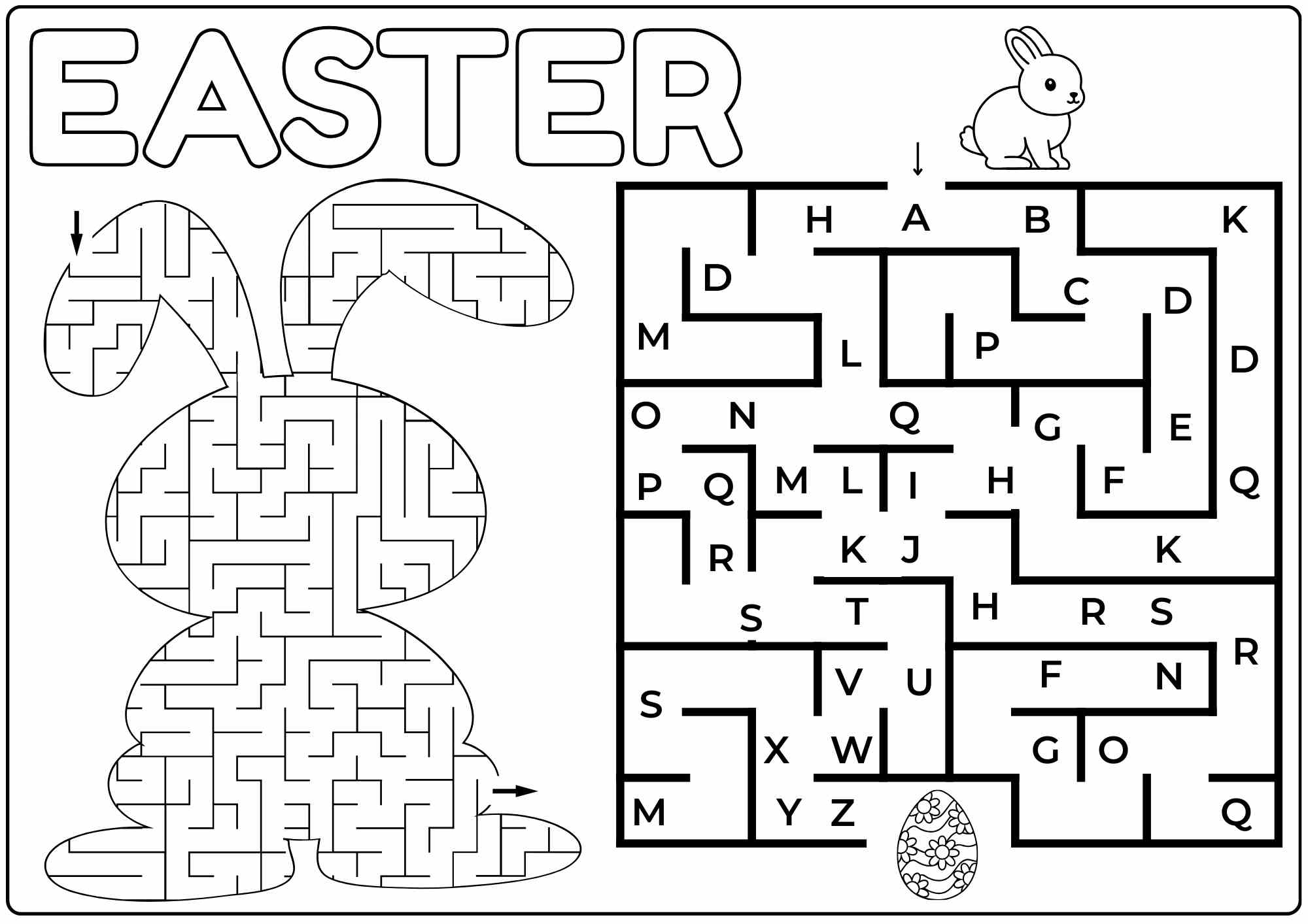 Easter Bunny Maze Follow The ABCs Find The Basket Free PDF Ezpzlearn Easter Bunny Maze Follow The ABCs Find The Basket Free PDF Ezpzlearn